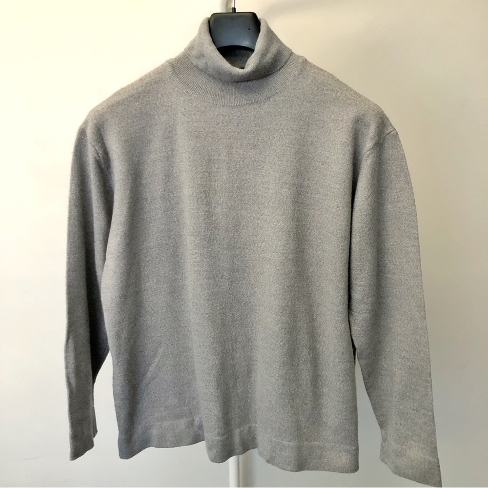 Springfield Marino Wool Oversized Minimalist Gray Turtleneck Jumper Sweater. XXL - Picture 2 of 14